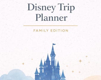 Disney Trip Planner for Families | Printable Disney Vacation Planner | Digital Travel Planner | Instant Download