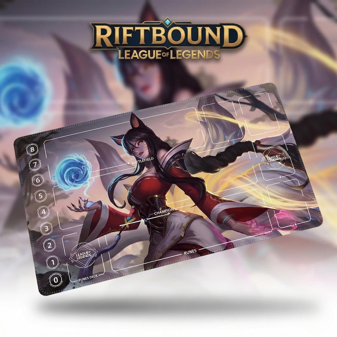 Ahri Playmat: League of Legends Riftbound TCG, Stitched Edge - Etsy