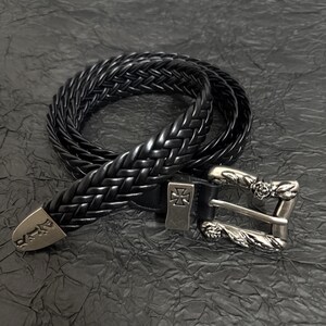 Y2K Express Leather Belt Woven Braided Boho Western Coastal Cowgirl Small Hippie Y2k Belt Braided - Etsy main image 3