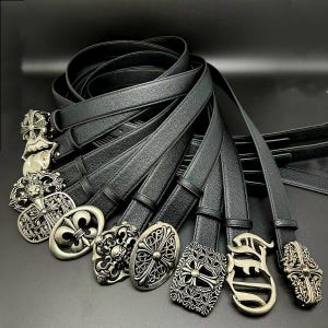 Gothic Schnalle Gürtel Vintage Punk Ledergürtel Grunge Taille Gürtel Kreuz Schnalle Streetwear Gürtel