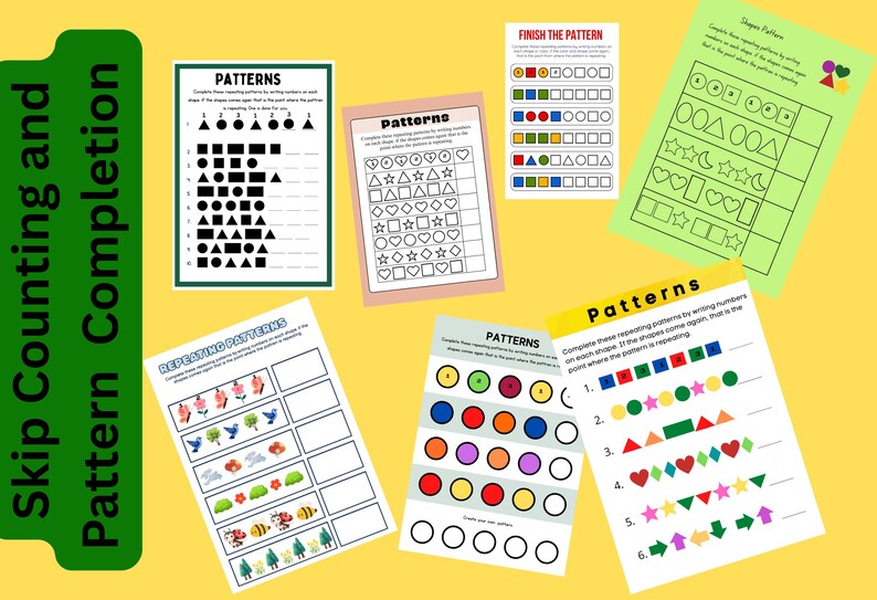 Skip Counting Worksheets | Number Patterns, Math Practice (digital ...