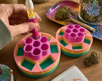3D Printed Smoking Station | Vape Pen Organizer | Cannabis Accessory Tray | Weed Storage Dock | Rolling Tray Organizer | Stoner Gift
