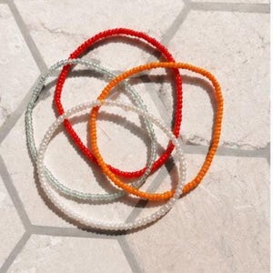 Zomerzonsopgang-armbandenset | Handgemaakte stretcharmbanden met kralen | Kleurrijke stapelbare sieraden | Cadeau voor haar
