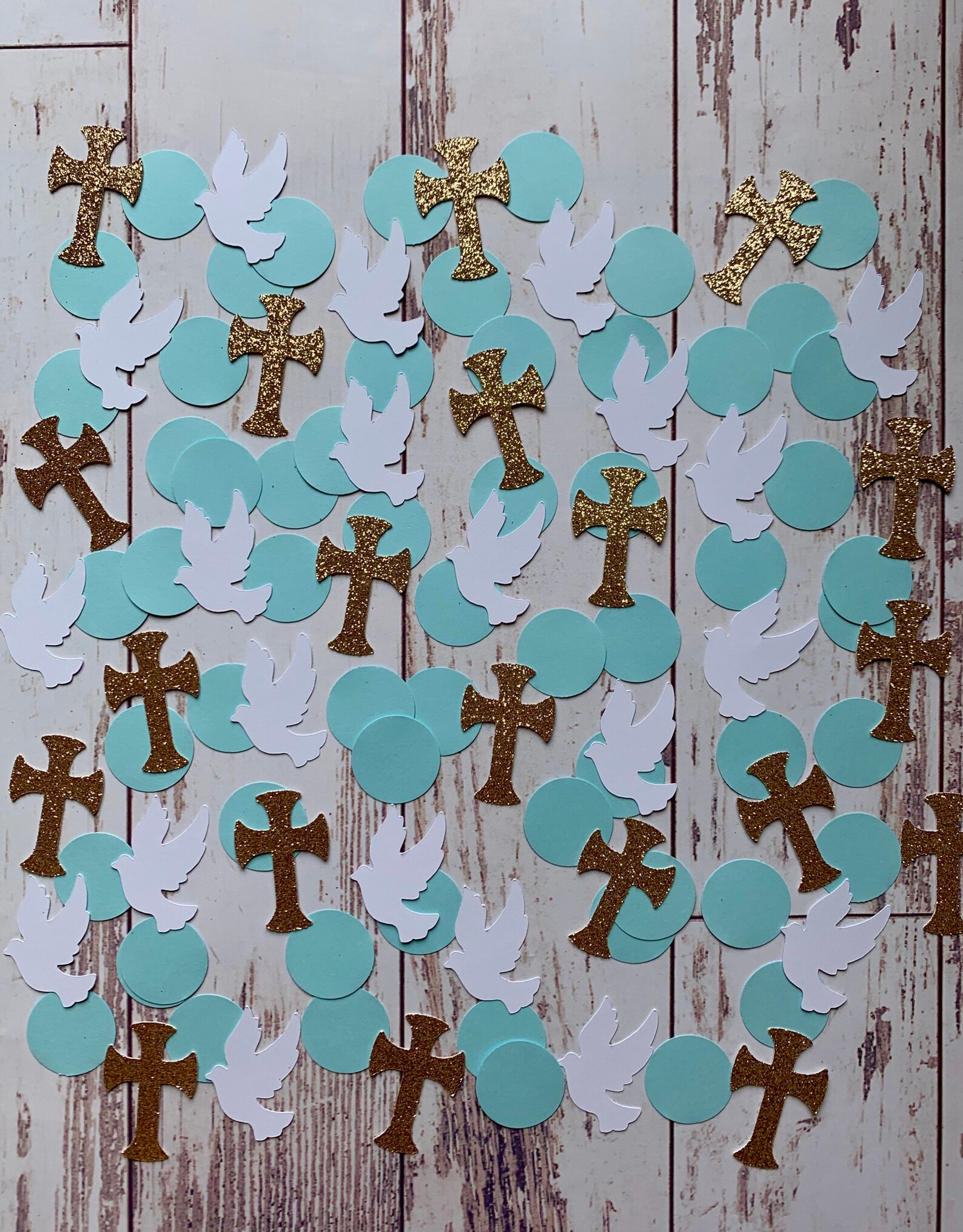Blue Baptism Decorations Baptism Confetti Baptism Decor Etsy