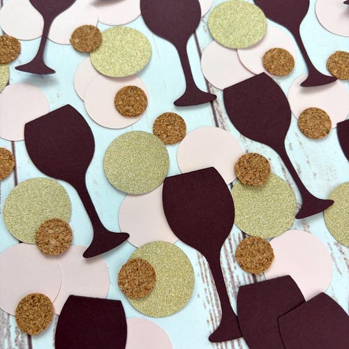 Décorations de fête sur le thème du vin pour Vino Before Vows EVJF Décorations pour la douche nuptiale avec vin Confettis pour la douche nuptiale du domaine viticole