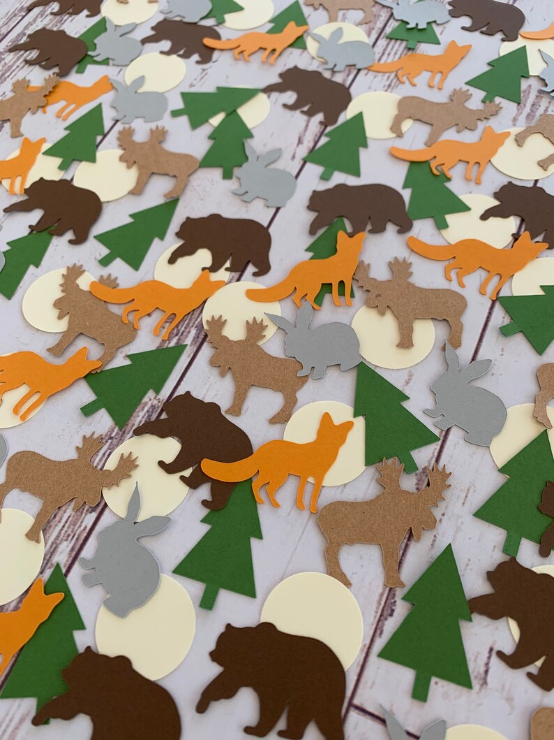 Woodland Confetti Woodland Baby Shower woodland Decor Baby Fox Woodland Party