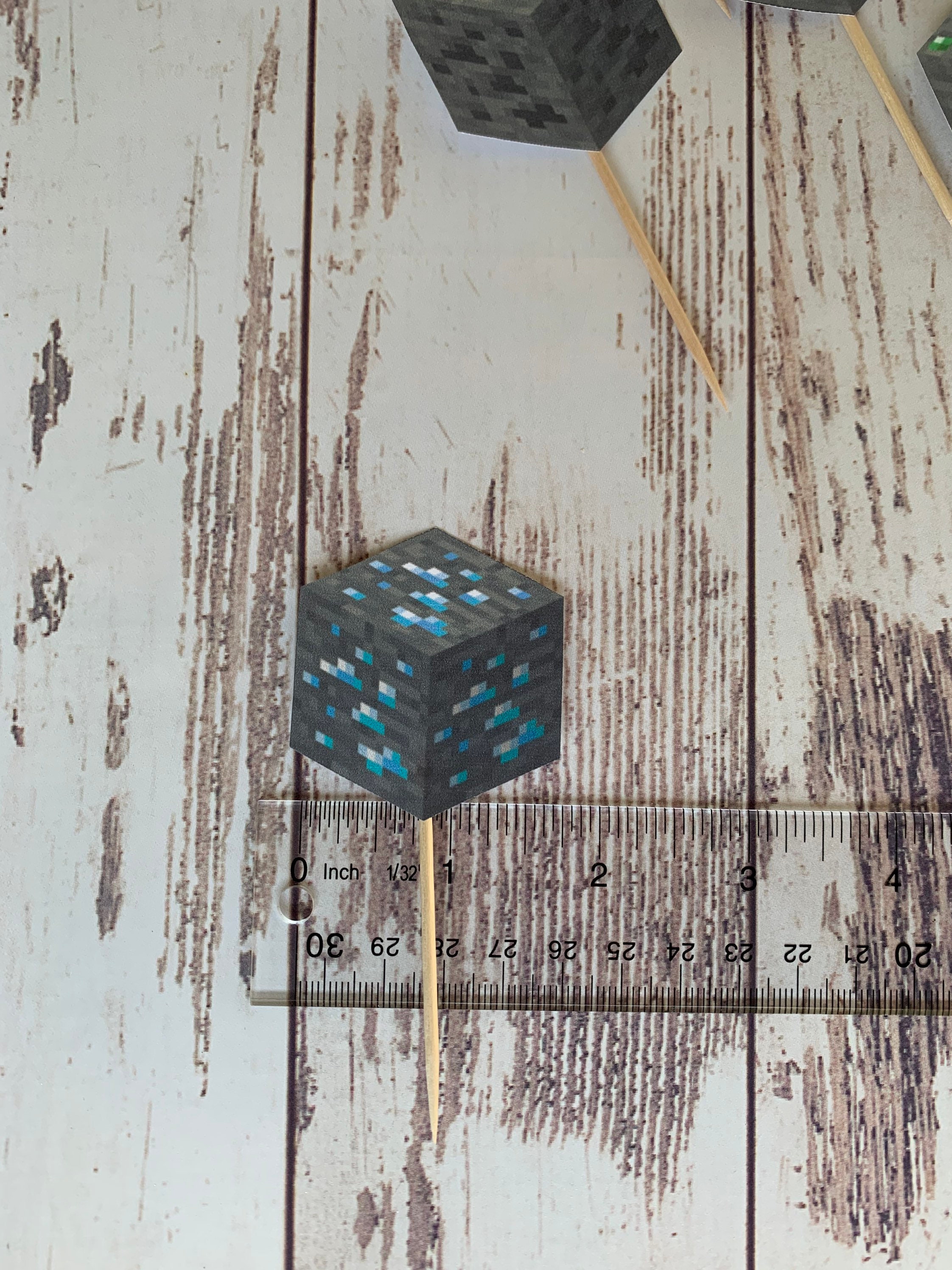 Minecraft Ore Cupcake Toppers