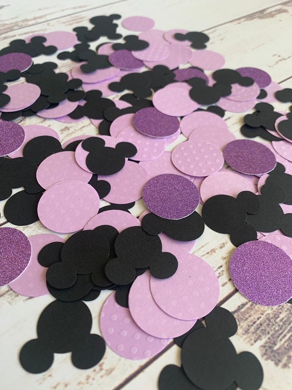 Purple Minnie Mouse Glitter Confetti Kids Theme Party Etsy