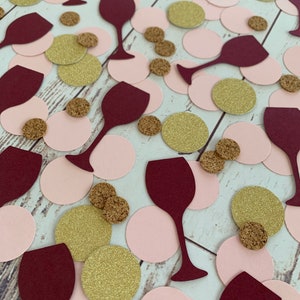 Wine Theme Confetti: Vino Before Vows, Bachelorette Party, Bridal Shower Decor