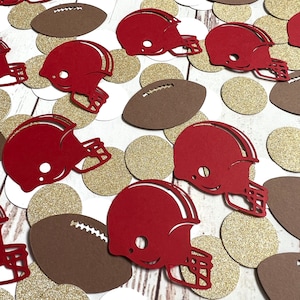 Niners Football Confetti - San Francisco 49ers Party Decorations - 49ers Decor - Football Birthday Decorations- Super Bowl