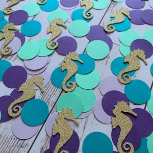 Seahorse Confetti - Mermaid Party - Under The Sea - Last Splash Bachelorette Decorations - Beach Wedding - Luau Party - Under The Sea Decor