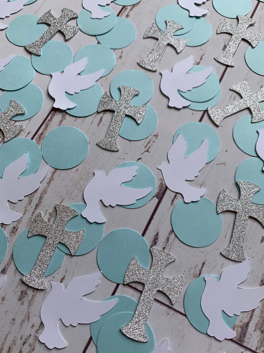 Blue Baptism Decorations Baptism Confetti Baptism Decor Boy Baptism