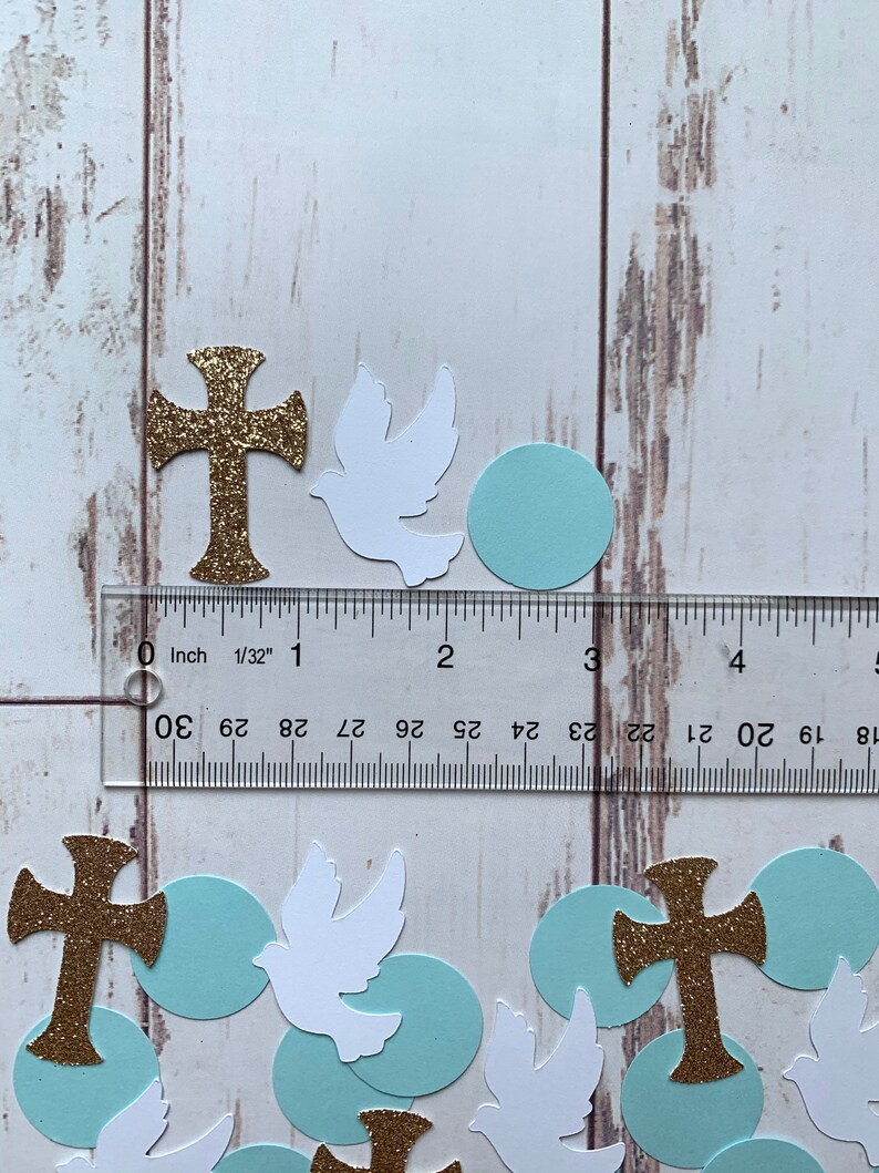 Blue Baptism Decorations Baptism Confetti Baptism Decor Etsy