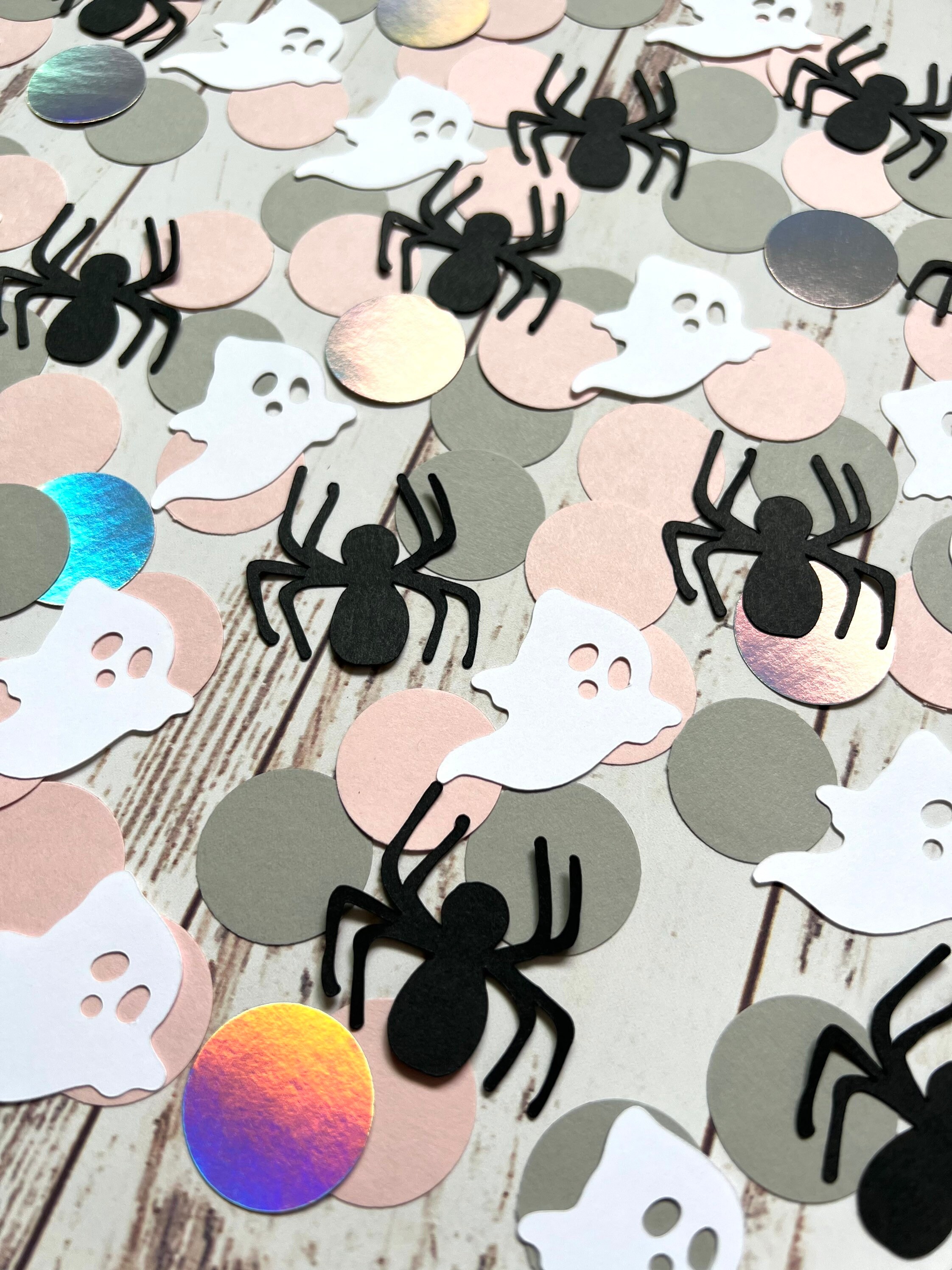 Pink Halloween Decorations Halloween Decor Ghosts and Spiders Halloween Confetti Halloween Birthday Party Pink Halloween Baby