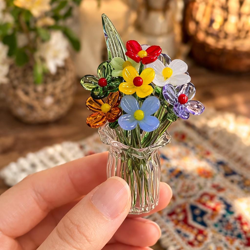 ミニガラスの花 - Etsy 日本