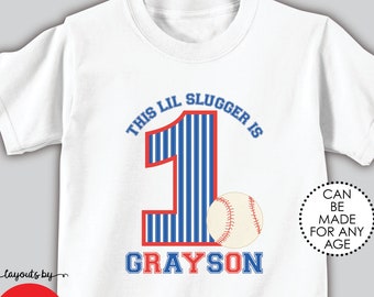 baseball birthday shirt or bodysuit • any age • custom personalized baseball party t-shirt