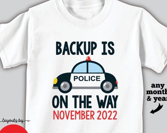 police car big brother to be shirt or bodysuit • personalized big brother t-shirt • law enforcement pregnancy announcement tee