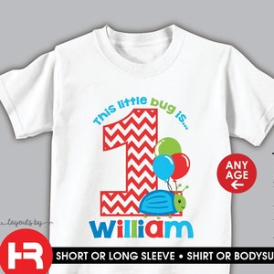 bug birthday shirt or bodysuit • any age • personalized insect birthday • nature birthday party t-shirt 100% cotton