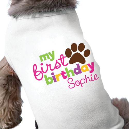 Birthday Girl Dog Shirt Dog Birthday Shirt Custom Etsy