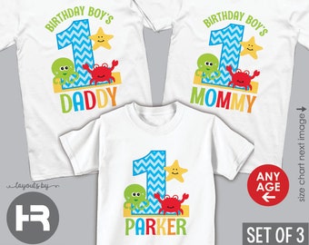 Under the Sea Birthday Shirt Set: Matching Family Ocean Theme
