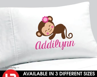 Monkey Pillowcase Etsy