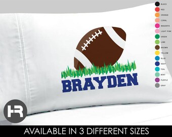 Personalized Football PillowcaseFREE SHIPPINGfootball pillowfootball pillowcasefootball giftfootball playerfootball Christmasfootball