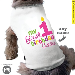 dog birthday shirt • personalized girl dog 1st birthday outfit