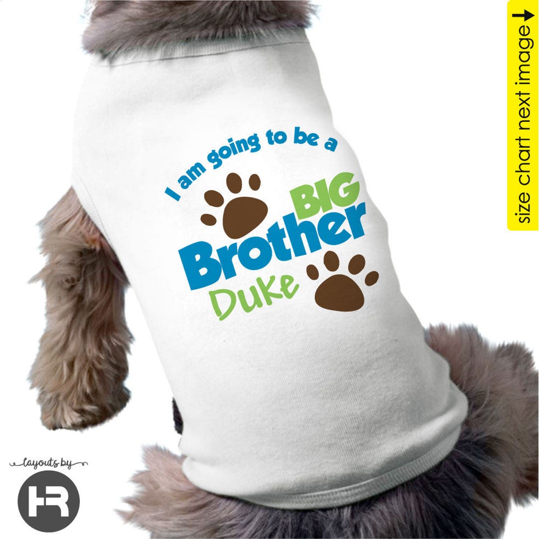 Big Brother Dog Shirt Dog Paws I'm Going to Be a Big Brother Dog T