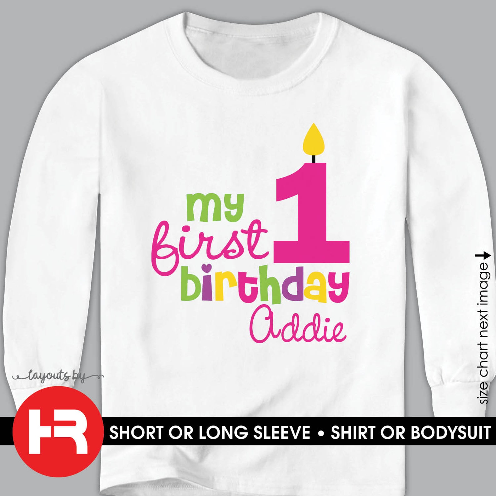 Girls 1st Birthday Shirt or Bodysuit Personalized First - Etsy