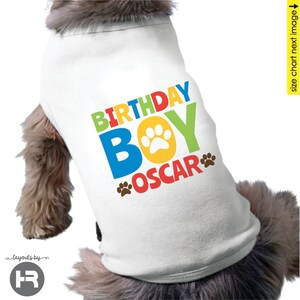 personalized birthday boy dog shirt