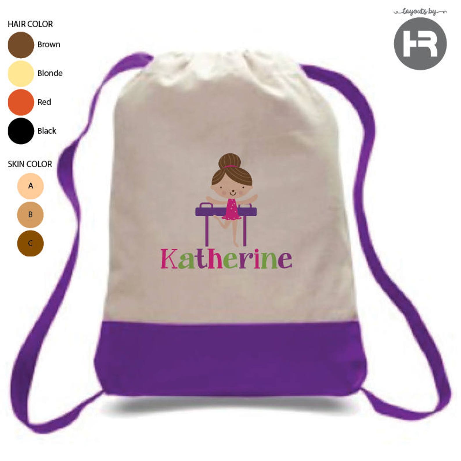 Gymnastics Backpack Personalized Backpack Custom Gymnast Etsy