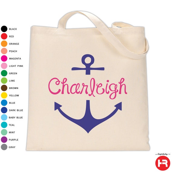 Personalized Anchor Tote Bag