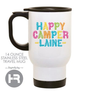 camping travel mug • personalized camper mug • camping gift • camping party favor