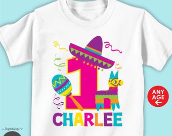 girls fiesta birthday shirt or bodysuit • any age • personalized cinco de mayo birthday t-shirt • taco fiesta birthday outfit