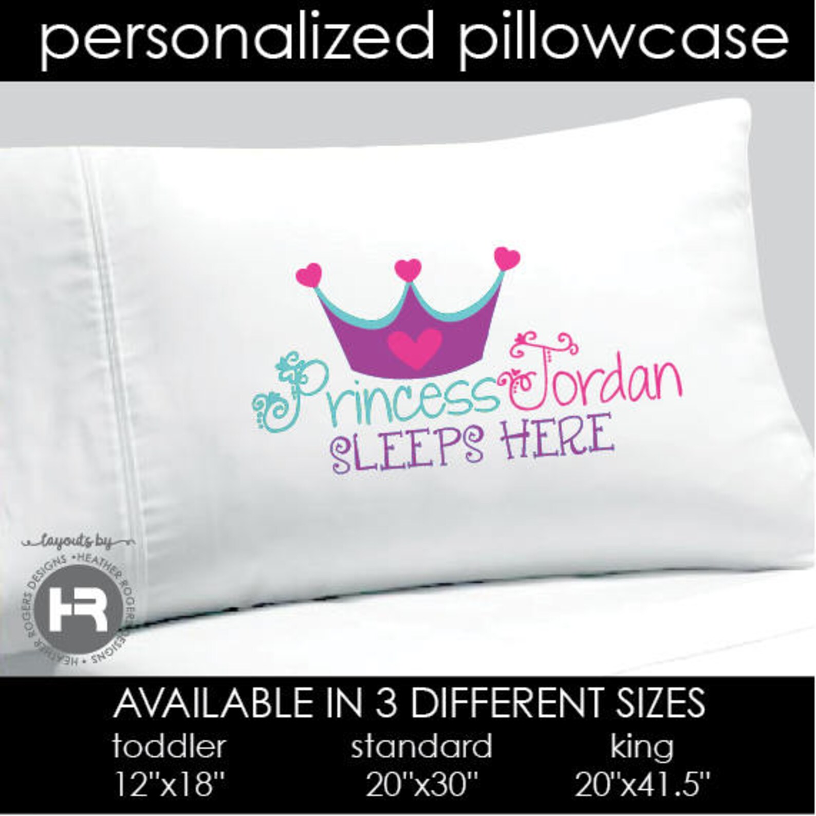 Little princess sleeps here pillowcase girls decorative Etsy