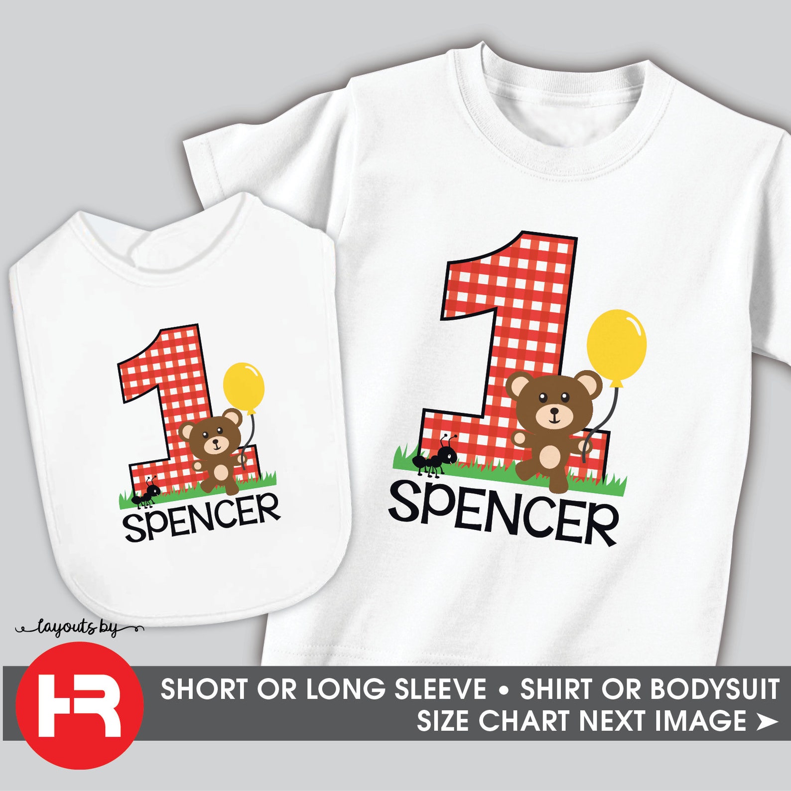 Teddy Bear Picnic Birthday Shirt or Bodysuit Any Age Boys Etsy