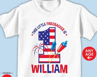 4th of july birthday shirt or bodysuit • any age • personalized patriotic birthday t-shirt • memorial day birthday outfit monogram with name