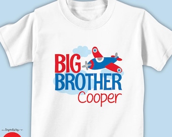 Airplane Big Brother Shirt: Personalized Plane Tee