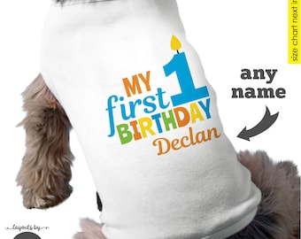 Dog birthday shirt • personalized dog 1st birthday outfit