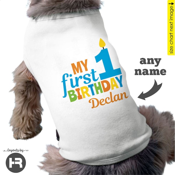 Dog birthday shirt • personalized dog 1st birthday outfit