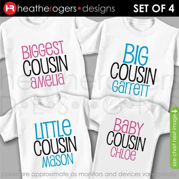 Matching cousin shirts or bodysuits set 