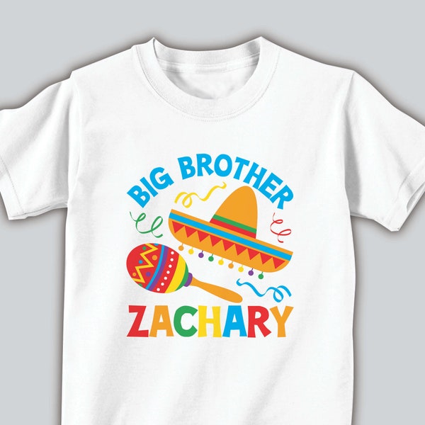 big brother fiesta birthday party shirt or bodysuit • personalized cinco de mayo t-shirt