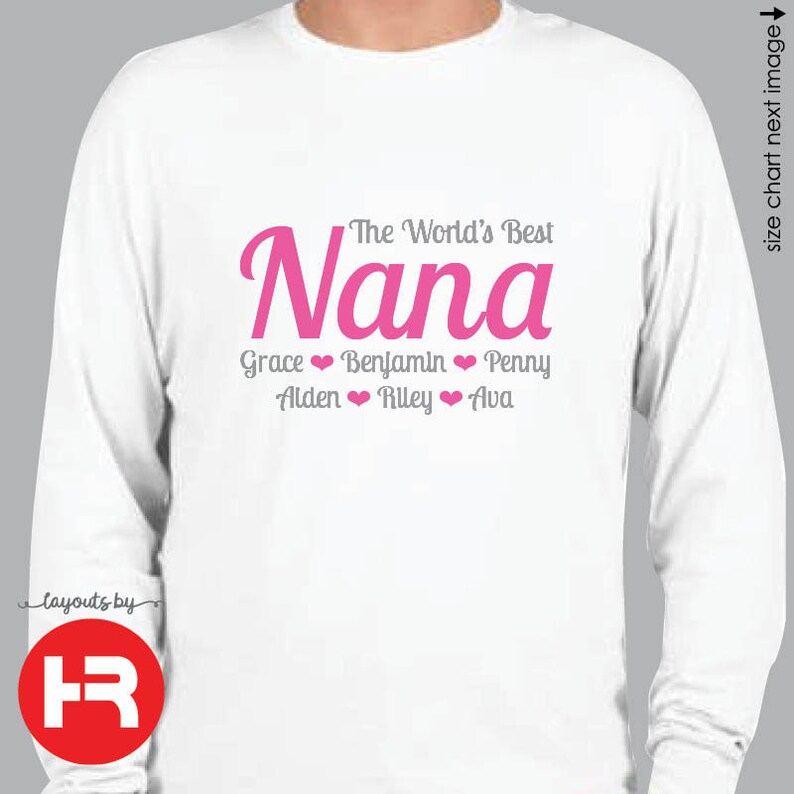 Nana Shirt World's Best Nana Tshirt Personalized With Etsy