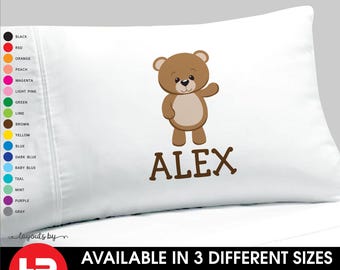 Teddy Bear Pillowcase • Personalized Bedding Decor