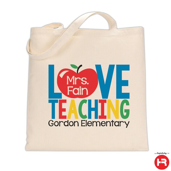 Teacher Bag Personalized With Name Graduation Gift Monogrammed