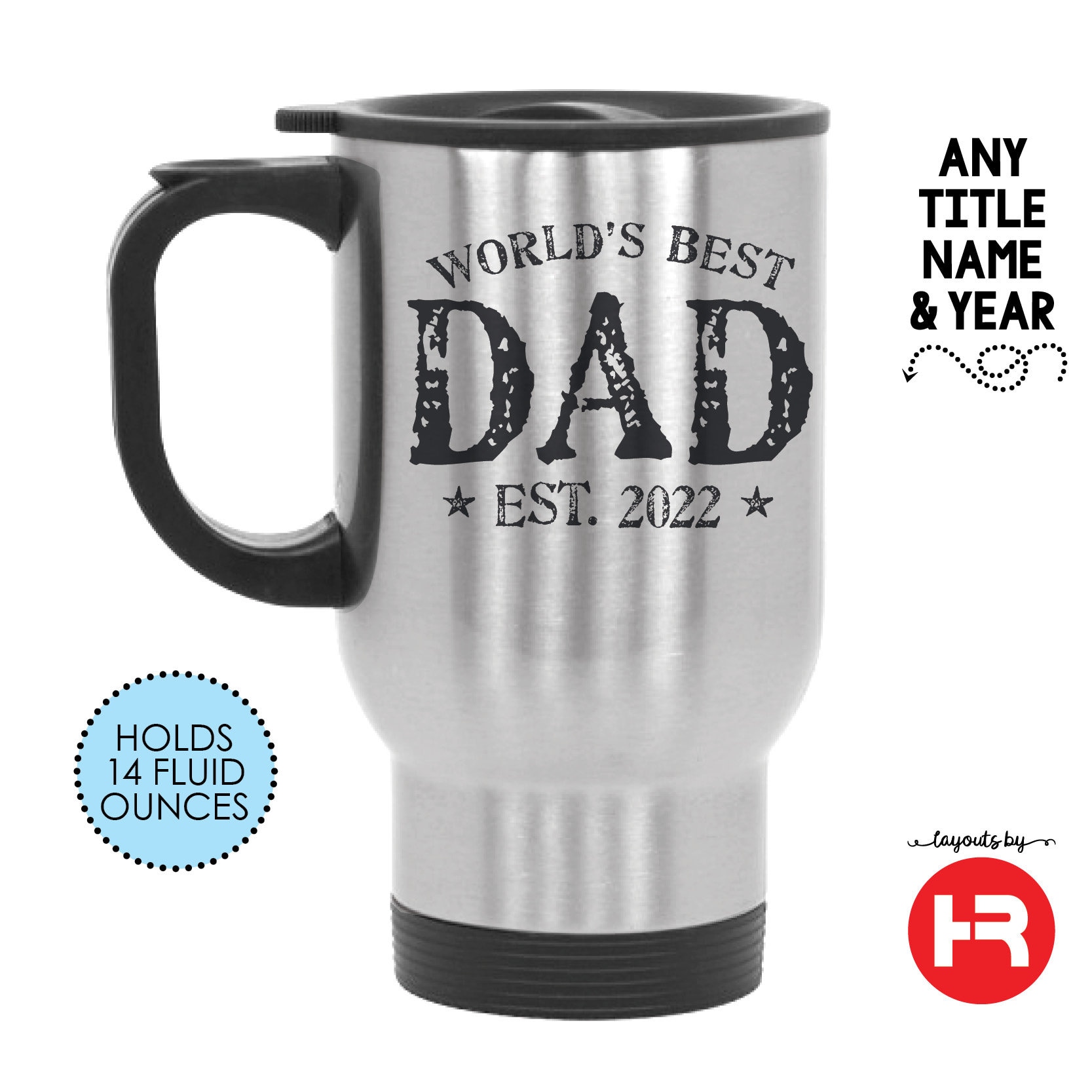 Worlds Best Dad Stainless Steel Travel Coffee Mug Cup