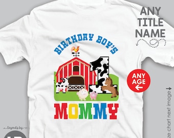 Farm Animal Birthday Shirt • Barnyard Theme, Family Matching