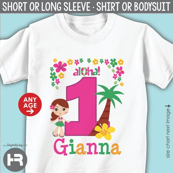 luau birthday shirts