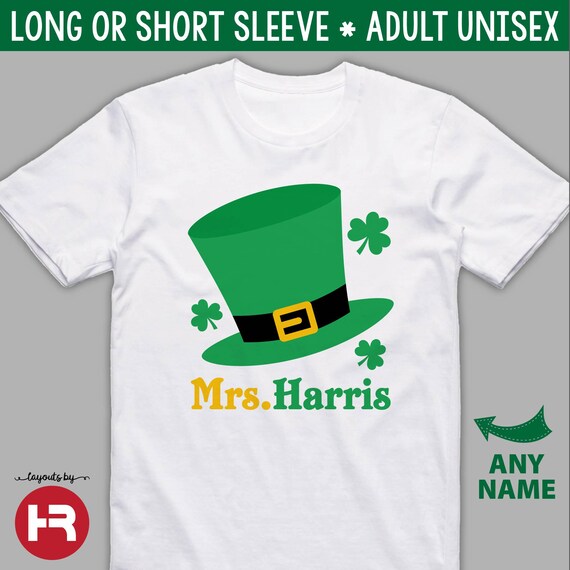 personalized st. patrick's day shirt • teacher shamrock shirt • personalized teacher t-shirt