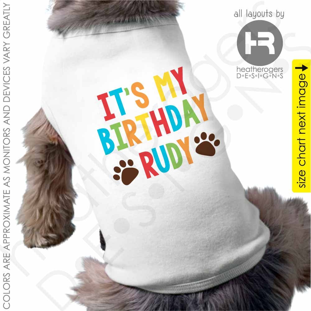 Dog birthday shirt personalized dog 1st birthday tshirt Etsy